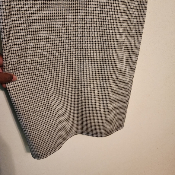 H&M Tailored Jersey Dress Light Beige/Black Checked Size XS - Picture 2 of 12